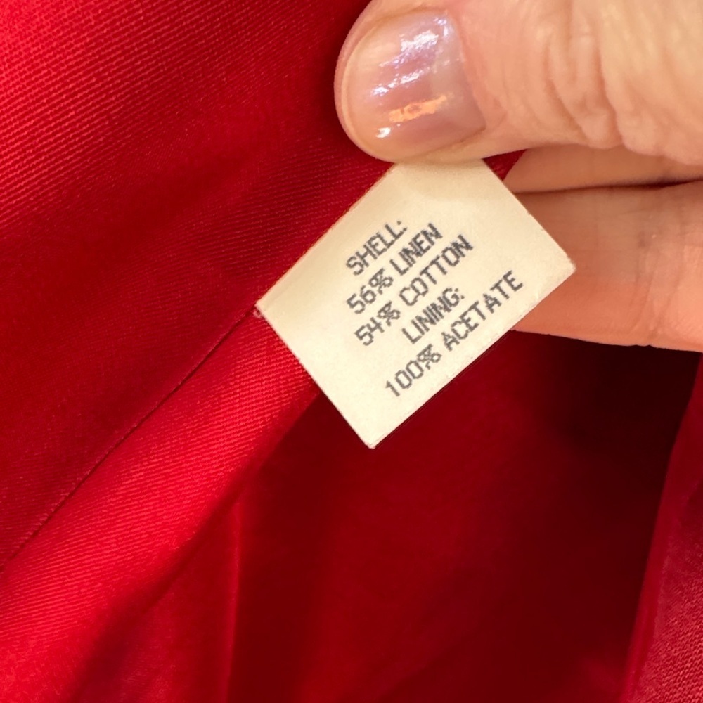 Vintage Linen Orvis Brick Red Blazer size 12 - Picture 3 of 5